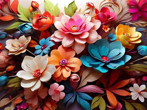 Premium Photo Colorful Beautiful Flower Background Ai Generated