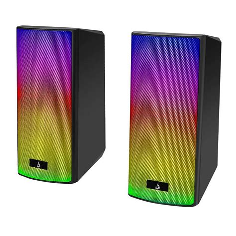 Caixa De Som Gamer Rise Mode Aura Sound S Rgb Rainbow W Preto