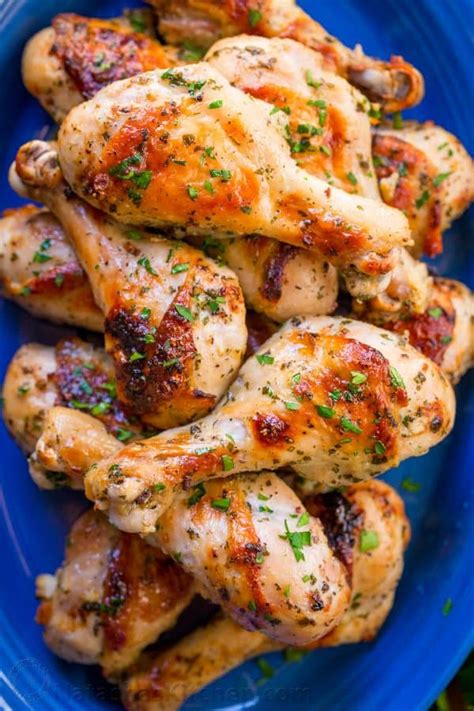 Baked Chicken Legs With Garlic And Dijon