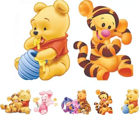 Kit 7 Peças Ursinho Pooh Cute Totens Parcelamento sem juros