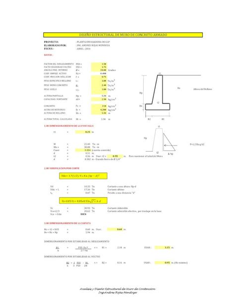 PDF Analisis y diseño estructural de muros de contencion DOKUMEN TIPS