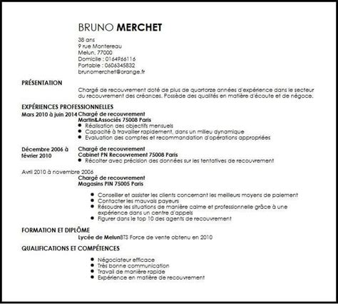 Exemple De Cv Charg De Recouvrement Exemples Mod Les De Cv