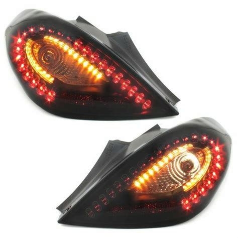 Led Tail Rear Lights For Opel Corsa D Door In Black With Dynamic Turn