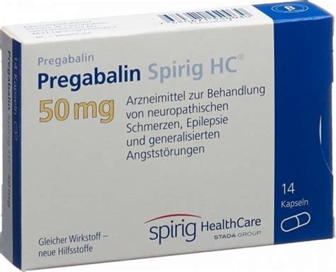 Pregabalin Spirig Hc Kapseln Mg St Ck In Der Adler Apotheke