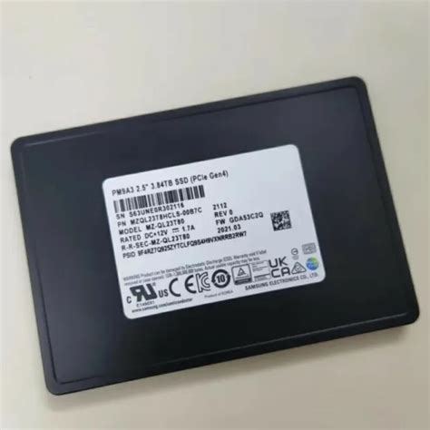 SAMSUNG PM9A3 3 84TB SSD U 2 NVME MZ QL33T80 PCIE MZQL23T8HCLS 00B7C