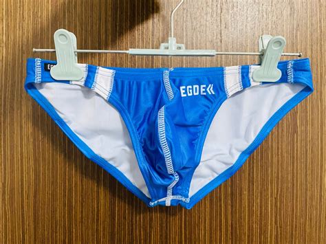 Egde Lineup Tiny Super Low Rise Bikini Blue Men S Fashion Bottoms New Underwear On Carousell