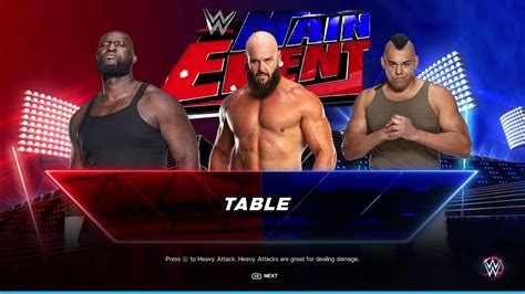 Wwe K Omos Vs Braun Strowman Vs Commander Azeez