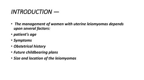 Reproductive In Patient With Myoma Ppt Download