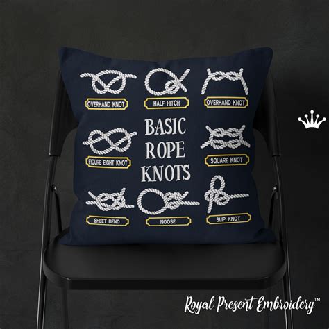 Set Of Nautical Rope Knots Machine Embroidery Designs Royal Present