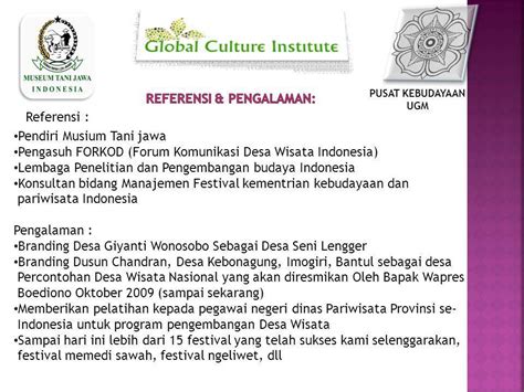 Pusat Kebudayaan Ugm Gugus Kerja Divisi Akademis Pusat Kebudayaan