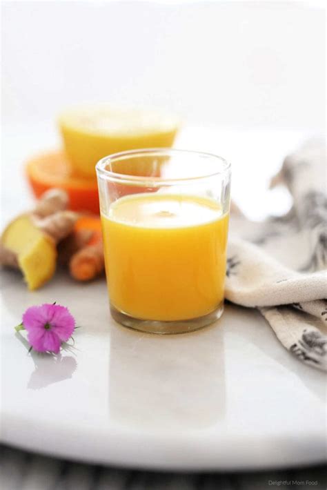 Wellness Ginger Turmeric Shot Immunity Booster Delightful Mom Food