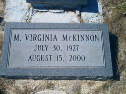 M Virginia Mckinnon Find A Grave Memorial