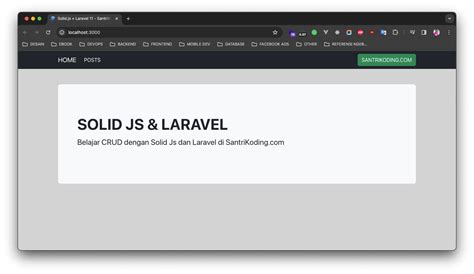 Tutorial Solid Js Dan Laravel 2 Installasi Dan Konfigurasi Solid