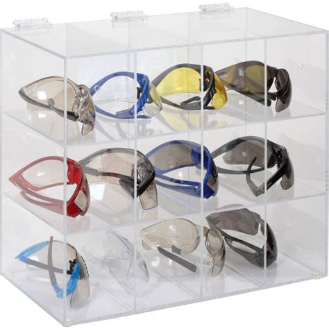 Safety Glasses Holder Wall Mount Adiroffice Acrylic Safety Glasses And Glove Holder 434 01 The