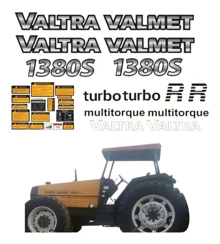 Kit Adesivos Resinados Trator Para Valtra 1380s Turbo 17742 Frete grátis