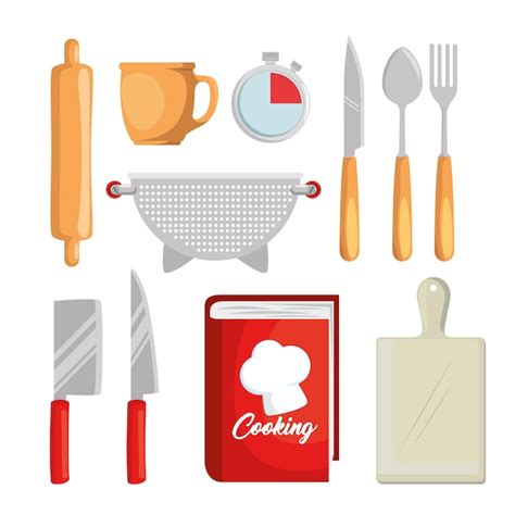 Utensilios De Cocina Conjunto Iconos Vector Ilustraci N Dise O Vector