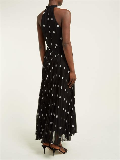 Zimmermann Sunray Polka Dot Chiffon Midi Dress In Black Lyst