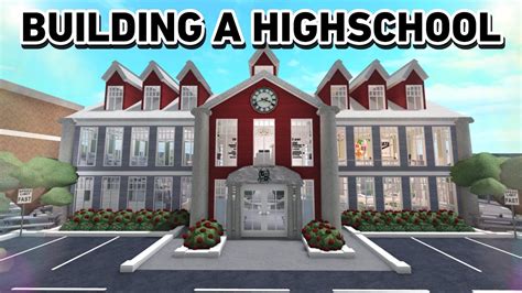 BUILDING A HIGH SCHOOL IN MY BLOXBURG TOWN YouTube