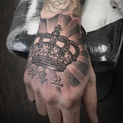 Tattoo Crown On Hand Crown Hand Tattoo Hand Tattoos For Guys