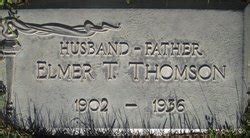 Elmer Thomas Thomson M Morial Find A Grave