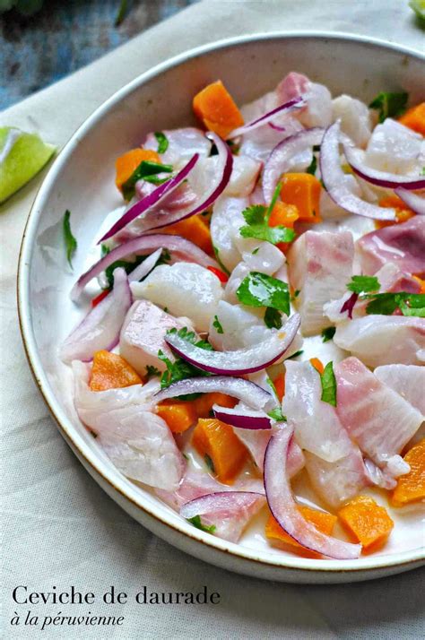 Ceviche de daurade à la péruvienne