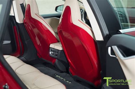 Red Multi-Coat Tesla Model S 1.0 - Tan Interior | Tesla model s, Tesla ...