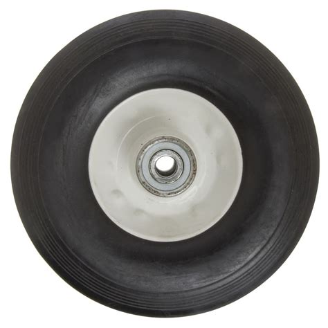 Hubert® Black Rubber Hand Truck Replacement Wheel 8dia