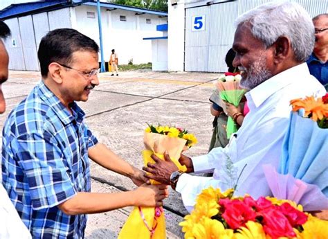 Delhi Chief Minister And AAP Convenor Arvind Kejriwal And Sunita