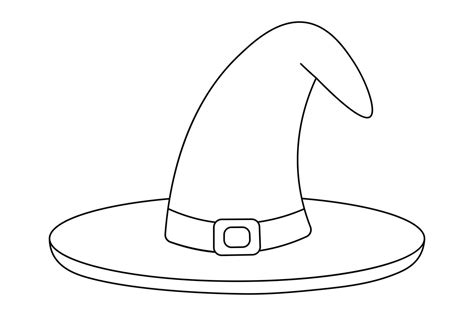 Sombrero De Bruja Ilustraci N Vectorial Estilo Garabato Bosquejo