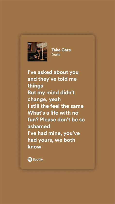 take care - drake in 2022 | Drake lyrics captions, Drake quotes lyrics ...