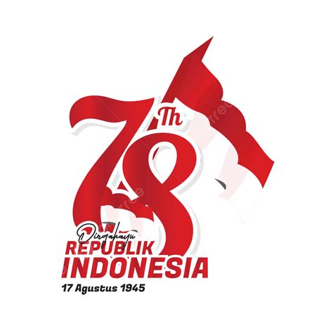 รูปภาพโลโก้ของ Hut Ri 78th Happy Republic Indonesia 17 สิงหาคม 2023 การออกแบบภาพตัดปะ เวกเตอร์