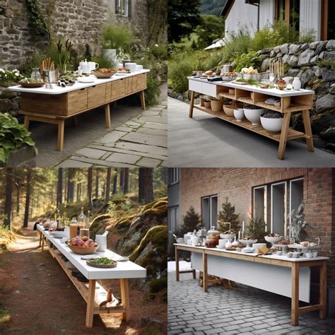 Outdoor Buffet Table Design Ideas | Outdoor buffet tables, Outdoor ...