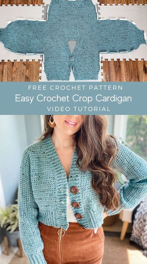 An Easy Crochet Crop Cardigan Pattern With Video Instructions