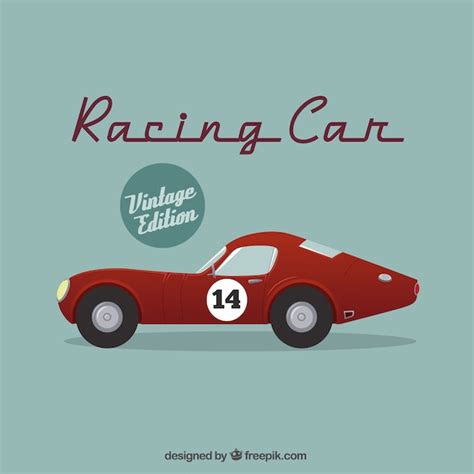 Voiture De Course Vintage | Vecteur Gratuite