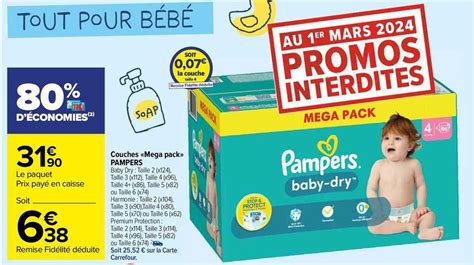 Promo Couches Mega Pack Pampers Chez Carrefour Market Icatalogue Fr