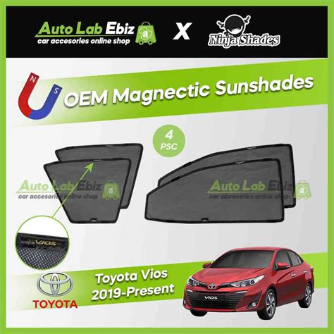 Toyota Vios 2019 2020 Ninja Shades OEM Magnetic Sunshade 4pcs