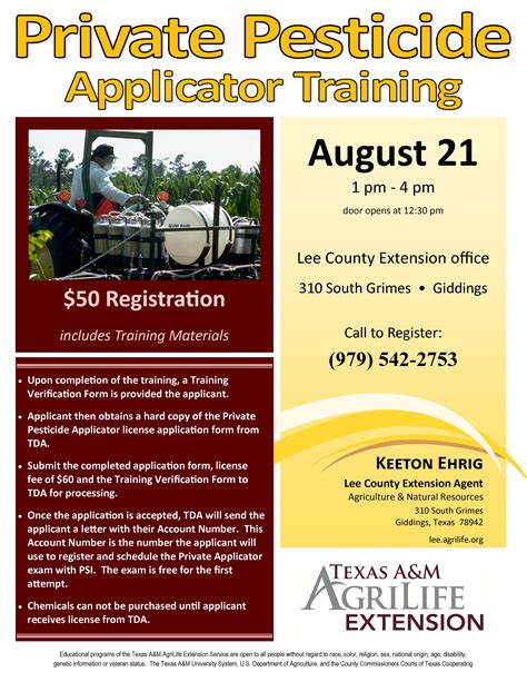 Upcoming Events Private Pesticide Applicator Training Austin