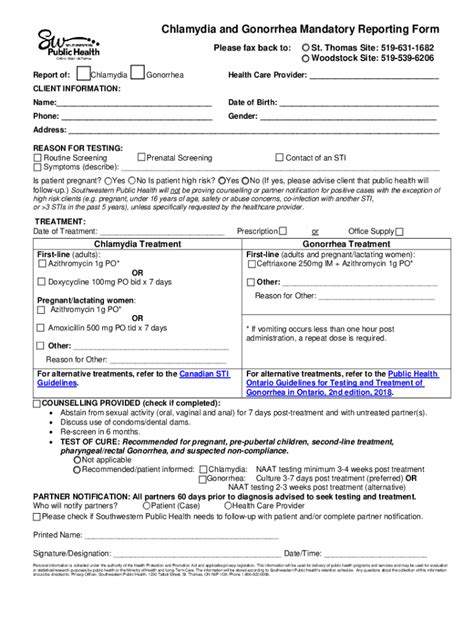 Fillable Online Lyme Disease Notification Form Southwestern Public