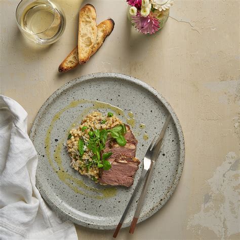 Roasted Lamb Rump Fregola Peas Mint And Pecorino Miele Experience