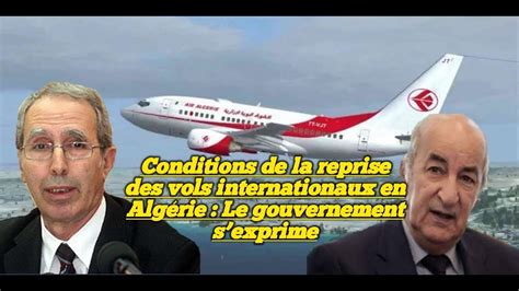 Conditions De La Reprise Des Vols Internationaux En Alg Rie Le