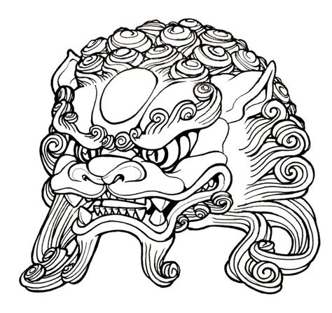 Japanese Foo Dog Tattoo Designs Sketch Template In 2021 Foo Dog