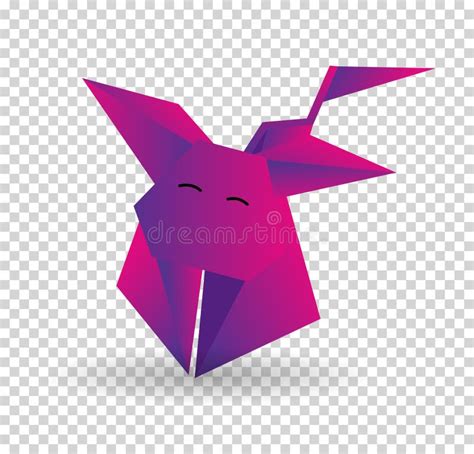 Document Hond In Het Pictogramsymbool Van De Origamistijl Vector