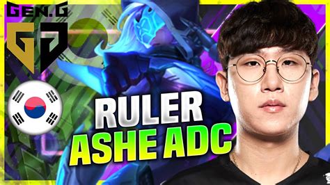 Ruler Is Ready For Ashe Gen Ruler Plays Ashe Adc Vs Jhin Kr Soloq