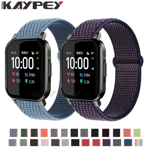 20mm Nylon Loop Woven Strap For Xiaomi Haylou Ls02 Smart Watch Wearable