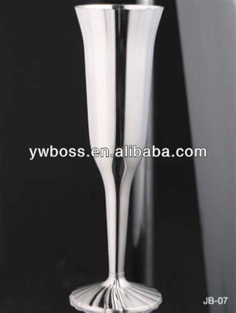 Oz Ps Siver Coated Disposable Plastic Big Champagne Glass China Xueli