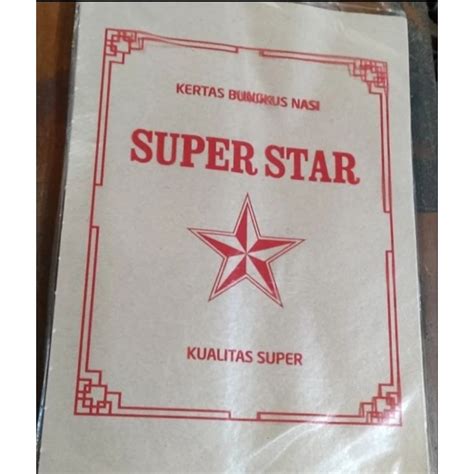 Jual Kertas Bungkus Nasi Kertas Minyak Super Star Superstar Merah