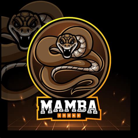 Premium Vector Black Mamba Snake Mascot Esport Logo Design