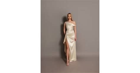 Rochie Lunga Carolina Nude Mulata Tafta Elastica