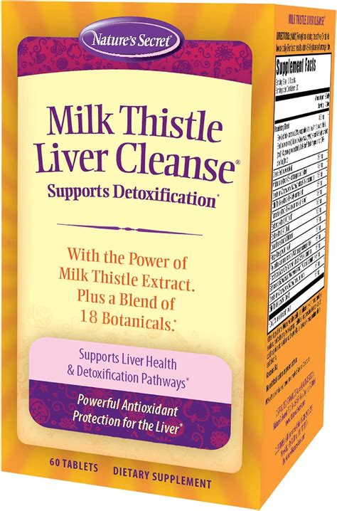 Natures Secret Milk Thistle Liver Cleanse Tabs 60 Ct