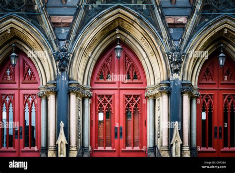 The Red Doors Of Mount Vernon Place United Methodist Church In Mount